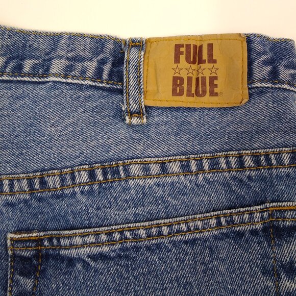 Full Blue Jeans Classic Fit Straight Leg Denim Men's Jeans 38x34 Sits At Waist - Picture 5 of 7